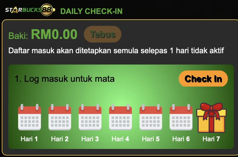 Daily Check-In 7 hari