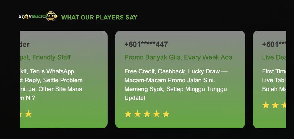 Starbucks88 testimoni pemain 1